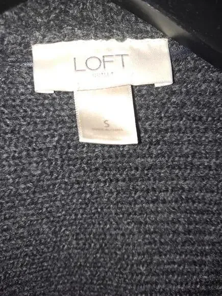 Loft Gray Open Front Sleeveless Knit Sweater Size Small‎ - Picture 2 of 5
